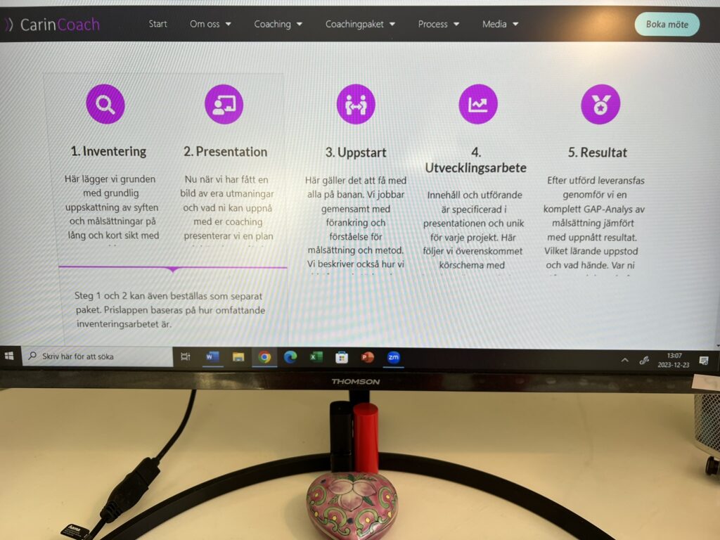 Den första processen - att välja en professionell coach