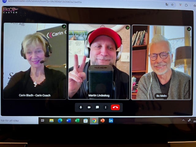 Carin Bladh, Martin Lindeskog, Bo Melin poddar online