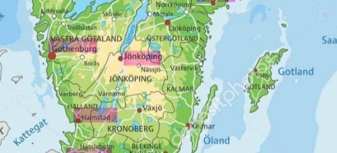 Kartbild över #linkedinroadtrip i södra Sverige maj 2024